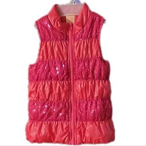 Hot Pink Faded Glory Puffer Vest Girls size XS